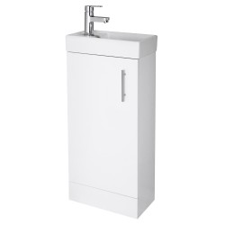 Davies Minimalist Floor Standing Vanity Unit White
